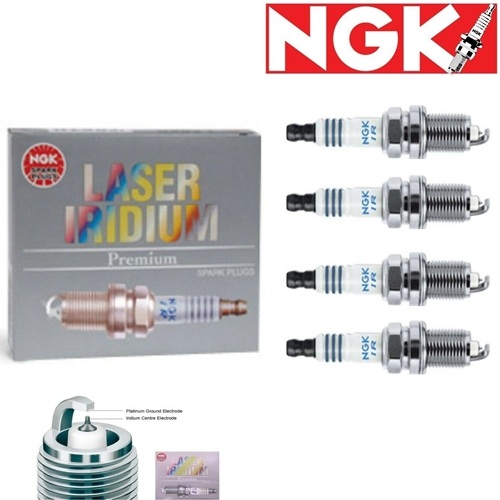 4 - NGK Laser Iridium Plug Spark Plugs 2012-2014 Toyota Prius V 1.8L L4