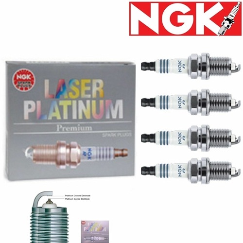 4 - NGK Laser Platinum Plug Spark Plugs 1999-2001 Honda CR-V 2.0L L4 Kit Set