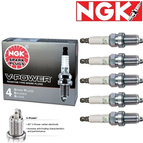 5 - NGK V-Power Plug Spark Plugs 2003-2006 Volvo XC90 2.5L L5 Kit Set Tune