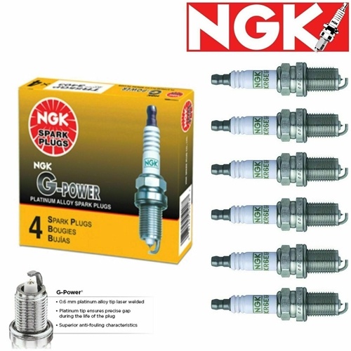 6 - NGK G-Power Plug Spark Plugs 2011-2014 Subaru Legacy 3.6L H6