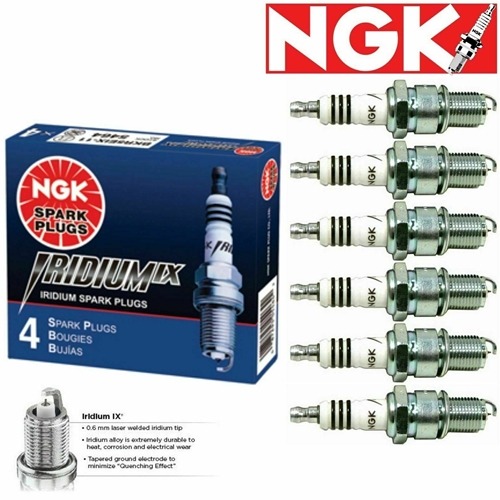 6 - NGK Iridium IX Plug Spark Plugs 1975-1978 BMW 530i 3.0L L6 Kit Set Tune Up