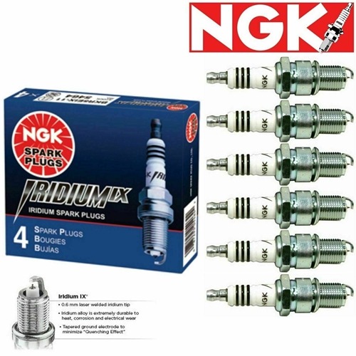 6 - NGK Iridium IX Plug Spark Plugs 2001-2004 for Nissan Frontier 3.3L