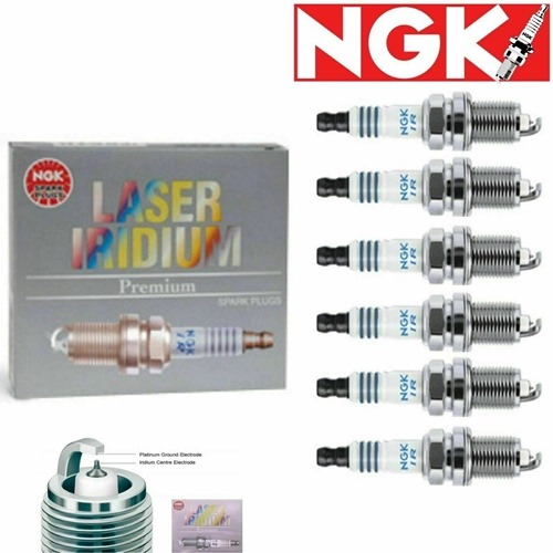 6 - NGK Laser Iridium Plug Spark Plugs 1996-2000 for Nissan Pathfinder 3.3L V6