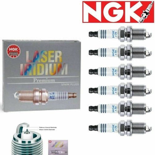 6 - NGK Laser Iridium Plug Spark Plugs 2005-2008 Acura RL 3.5L V6 Kit Set Tune