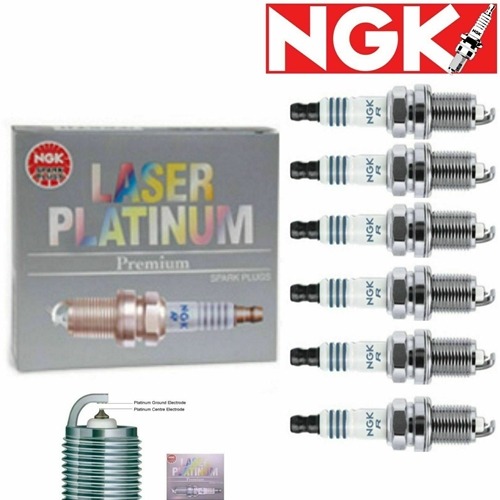 6 - NGK Laser Platinum Plug Spark Plugs 1990-1991 Lexus ES250 2.5L V6 Kit Set
