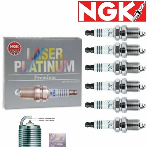 6 - NGK Laser Platinum Plug Spark Plugs 2010-2012 Audi S4 3.0L V6 Kit Set Tune