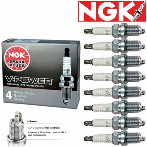 8 - NGK V-Power Plug Spark Plugs 1982-2005 Cadillac DeVille 4.1L 4.5L 4.9L