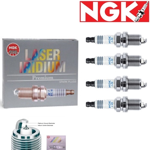 4 pcs NGK Laser Iridium Plug Spark Plugs 1991-1993 for Nissan NX 1.6L L4 Kit Set