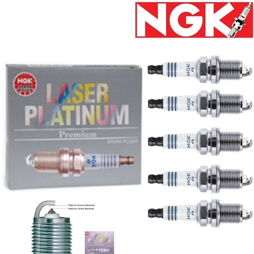 5 pcs NGK Laser Platinum Plug Spark Plugs 1990-1992 Audi 90 Quattro 2.3L L5 Kit