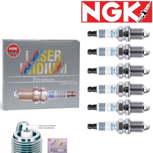 6 pcs NGK Laser Iridium Plug Spark Plugs2006-2007 BMW 323i 2.5L L6 Kit Set Tune