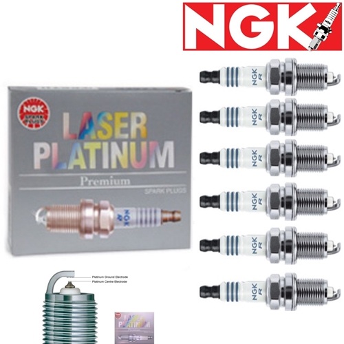 6 pcs NGK Laser Platinum Plug Spark Plugs for 1993-1998 Toyota Supra 3.0L L6