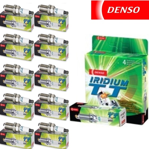 10 pcs Denso Iridium TT Spark Plugs 2000-2002 Ford E-450 Econoline Super